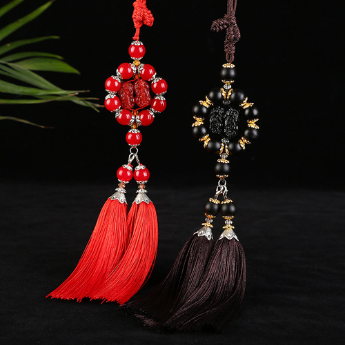 God luck wealth Auto car hanging accessories double the mythical wild animal pixiu pendant to peace hang creative interior guanyin accessories car accessories wholesale