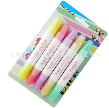 批发新款5色5支套装 美甲卸甲笔/洗甲笔 指缘修饰笔 洗指甲油专用