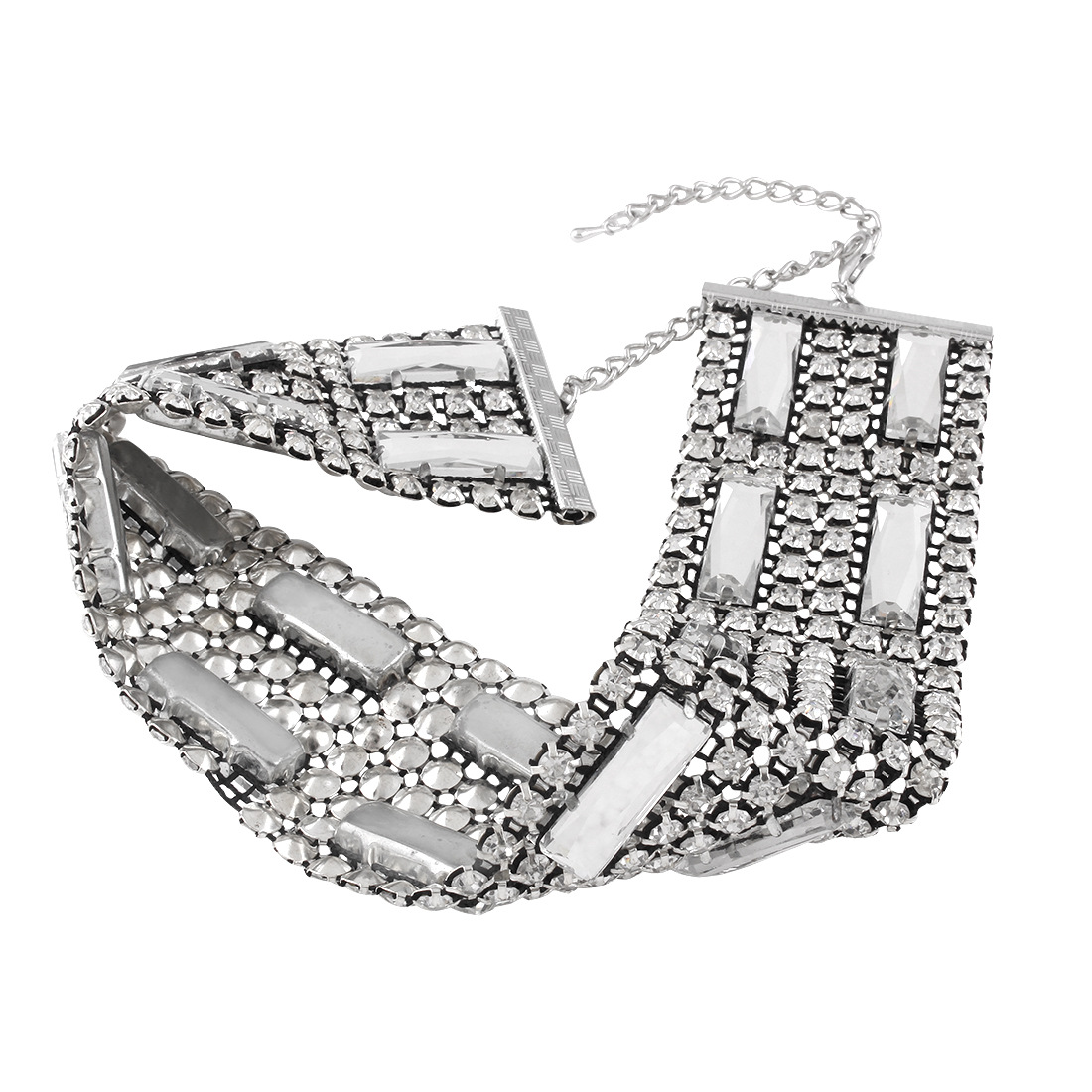 Occident and the United States alloy Diamond necklace (White K)NHNMD3778-White K