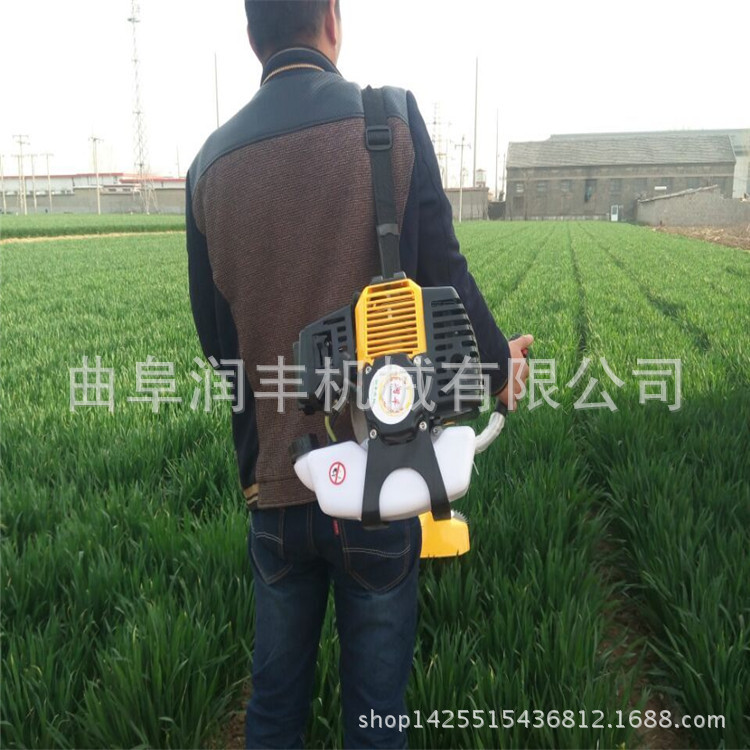 手推式汽油剪草机 汽油割草机图片 合金刀片割草机