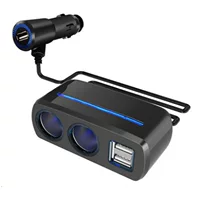 Запасные принадлежности для авто Shunwei с зажигалкой USB 3 шт, 3A мощность, одно движение и два транспортных средства SD-1928B