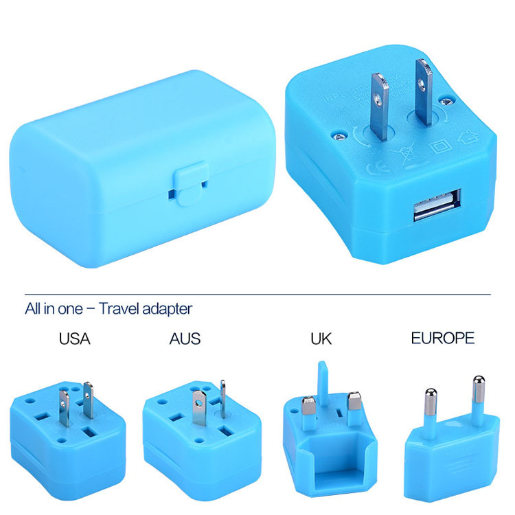 WTA-50-1U四合一转换插座通用型插头出国转换器旅游充电器多功能