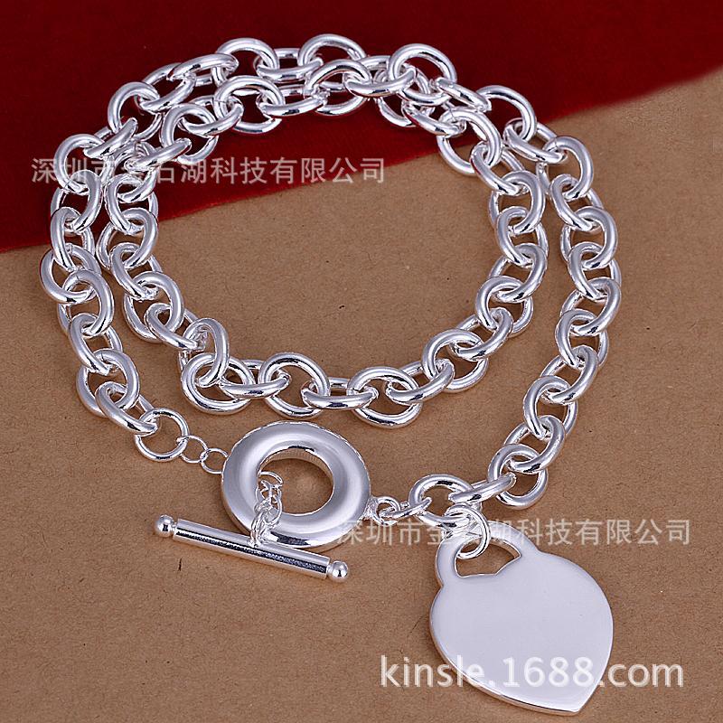 Spot European and American fashion Korean TO necklace center brand silver-plated jewelry girls foreign trade boutique Spot European and American fashion Korean TO necklace center brand silver-plated jewelry girls foreign trade boutique