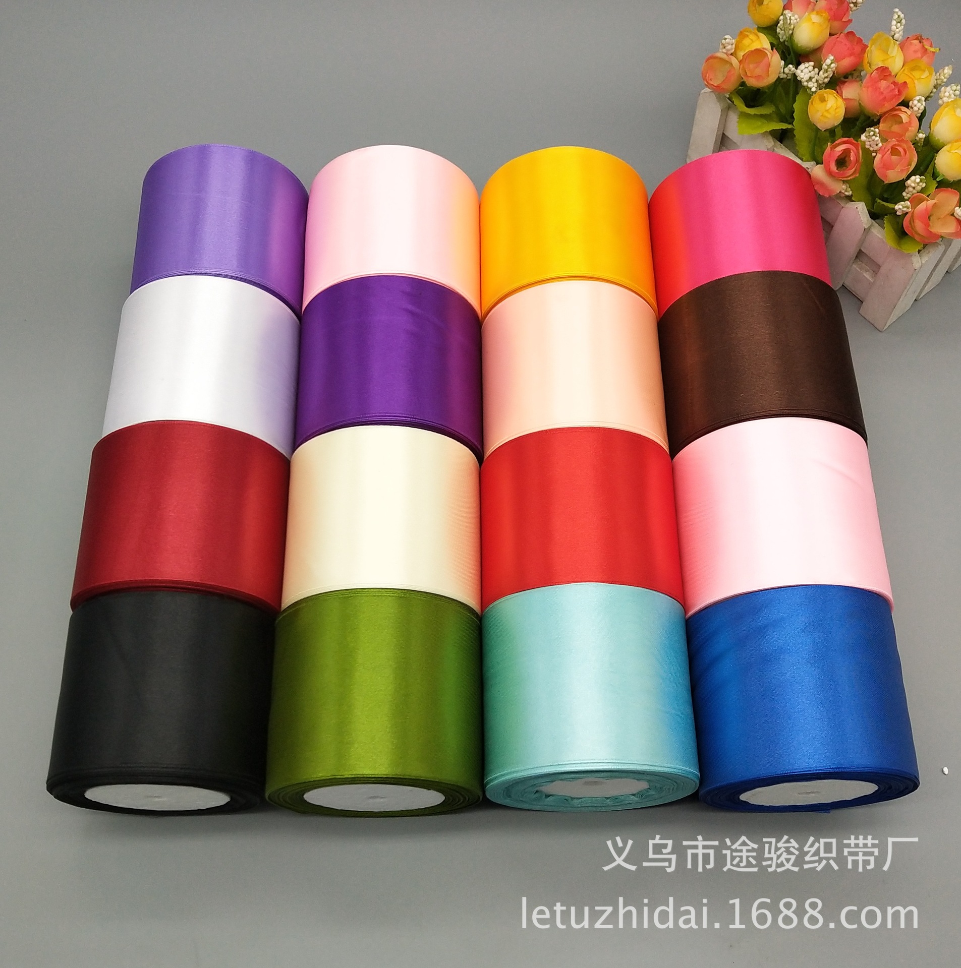 现货8cm宽彩带淘宝畅销婚庆服饰酒店开业商场装饰丝带DIY24分缎带-阿里巴巴