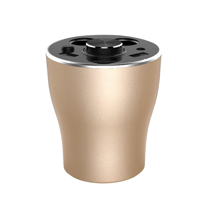 亚马逊爆款一拖二点烟器蓝牙无线充车充双口USB多功能车载点烟器