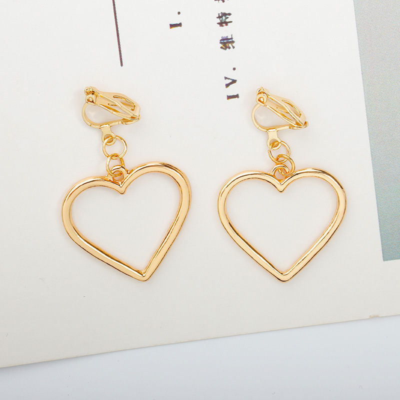 Hollow Peach Heart Love Earrings Earrings Handmade Handmade Wholesale display picture 8