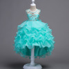 American children dress Princess virgin Skirt Girls Crochet Flower Girl Dress tail flower dress new