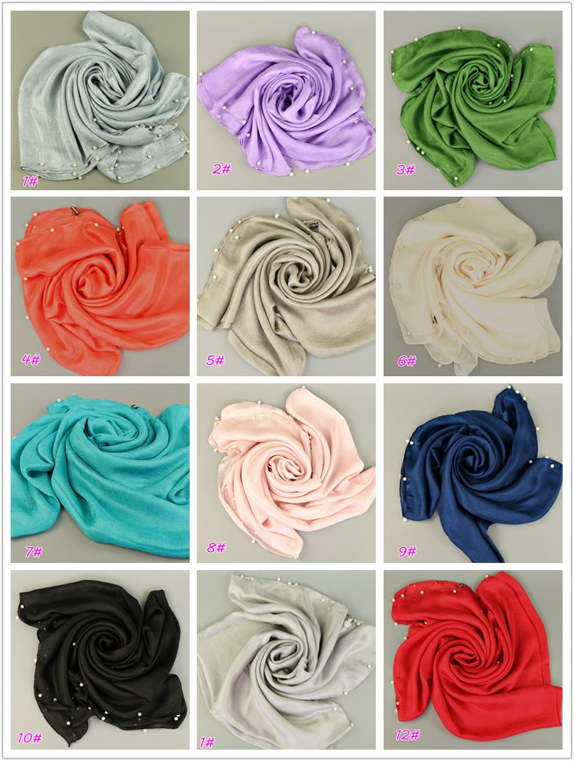 总图1-12# -钉珍珠围巾荷兰亚麻单色围巾