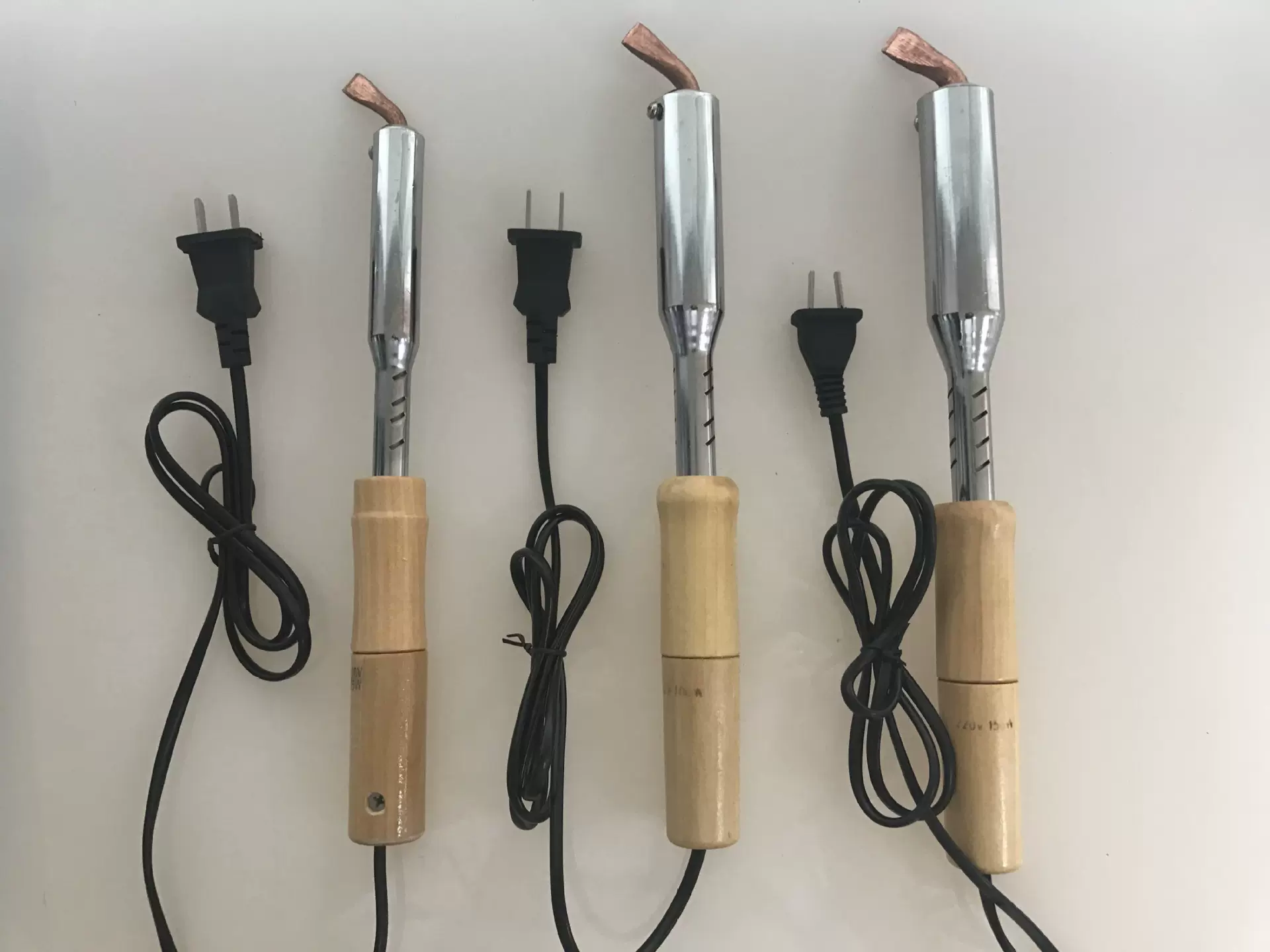 大功率木柄电烙铁 弯铜头 彩盒包装 外热式大功率电烙铁