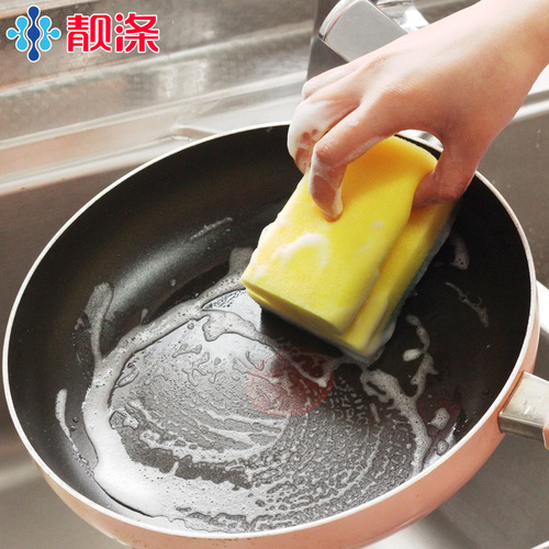 Stainless steel mesh nylon scouring pad sponge dishwashing cloth kitchen wipe cleaning brush lemon pad wholesale