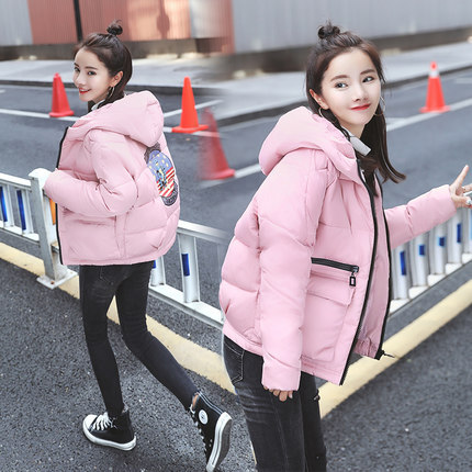 实拍棉服时尚百搭面包服修身韩版短款棉衣女立领棉袄学生外套