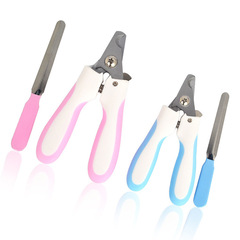 Pet nail scissors with file, dog and cat nail clippers, stainless steel nail clippers, pet scissors manicure set