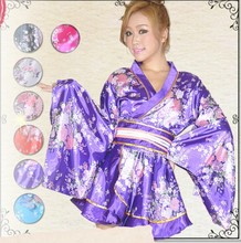 日本传统女士和服长款睡袍浴衣舞台表演出写真服演出服装