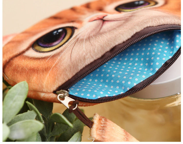 18g Weight Zipper Closure Type Coin Purse Bags Type Casual, Daily Occasion Plush Material Animal, Cartoon Pattern All Seasons Season Kid'S, Unisex Gender Casual, Cute Style Round Shape Kid'S Unisex Animal Cartoon Plush Zipper Coin Purses 15