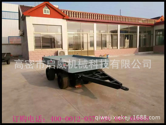 厂家   30吨实心胎拖车  工业平板拖车厂家供应
