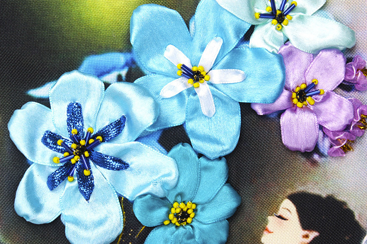 Oujin nianhua cinta bordado fábrica directa color impresión colgante pintura Elf beso sala de estar entrada pintura decorativa