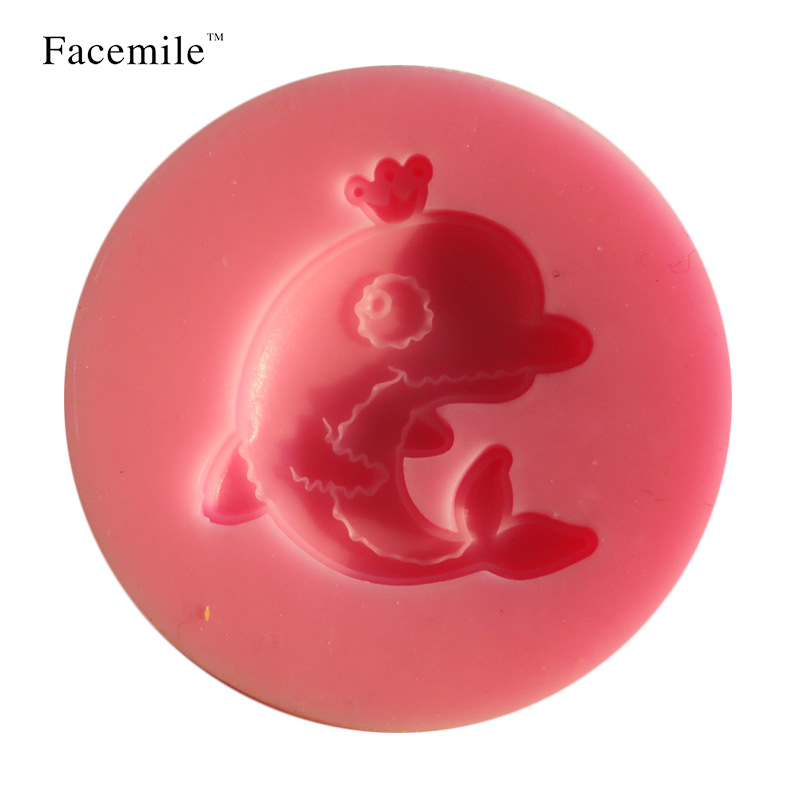 DIY海豚翻糖蛋糕液态硅胶模具 烘焙巧克力蛋糕模具 翻糖工具