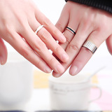 Золотое кольцо из нержавеющей стали подходит для мужчин и женщин для влюбленных, японские и корейские, в корейском стиле, 18 карат, розовое золото, на указательный палец