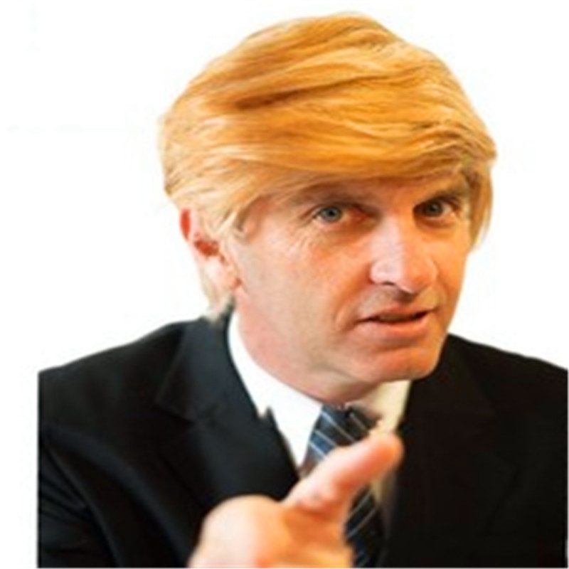supply Wig golden Donald President Wig man Short straight hair Trump Same item Wig wholesale