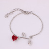 Fashionable bracelet, cute jewelry, accessory, European style, simple and elegant design, flowered, wholesale