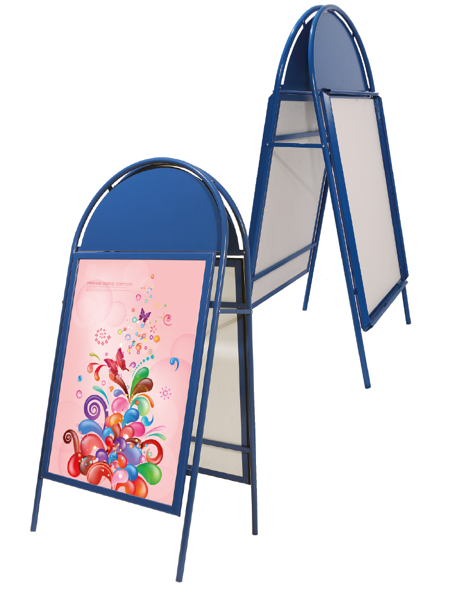厂家直销铝合金手提海报架 广告牌展示架A单双面 折叠促销海报架