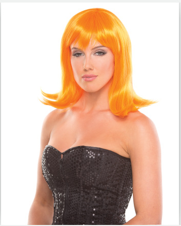 Venta caliente de alta calidad estilo europeo y americano corto pelo liso peluca fiesta maquillaje vacaciones casco estrella mismo estilo