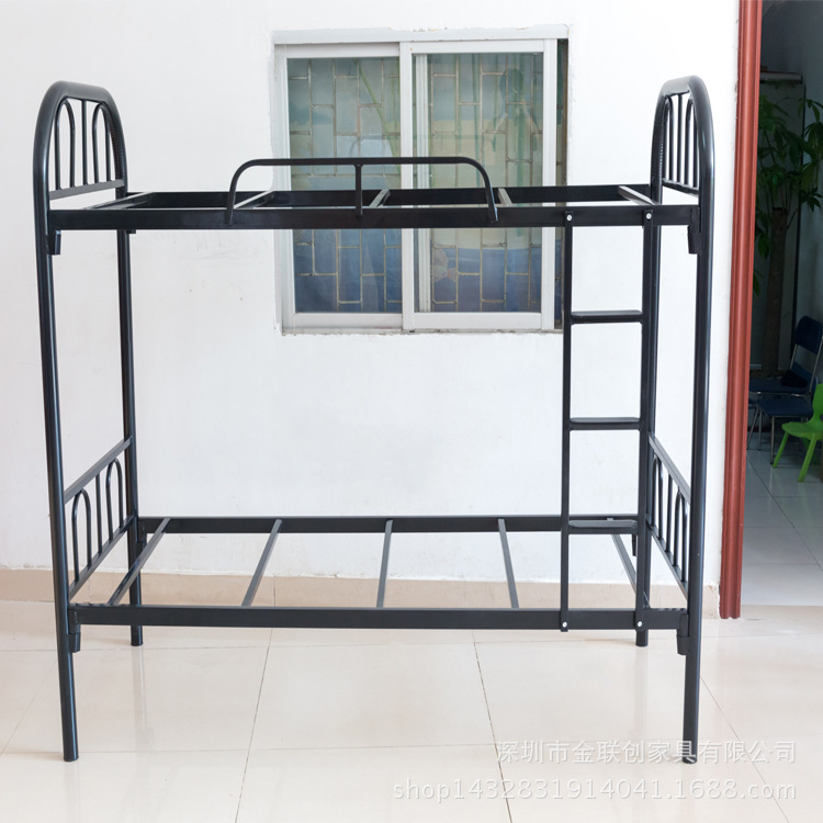 厂家批发铁架床上下铺铁床圆管床成人上下床宿舍公寓双层床可定做|ms