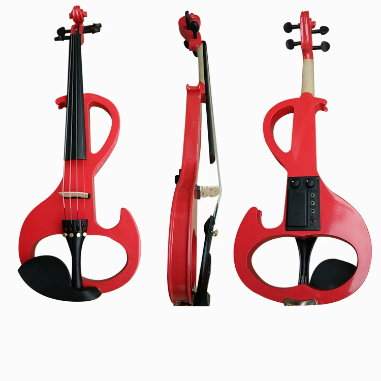Blue red electronic violin, musical instruments, handmade