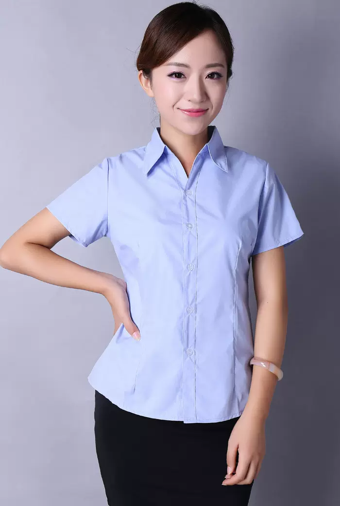 夏季短袖衬衫工厂普通工作服车间员工工衣厂服工装东莞厂家定制