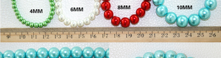 Glass Material Solid Color Pattern 100 PCS/Package 20 PCS/Package 50 PCS/Package Glass Solid Color DIY Jewelry Accessories Beads