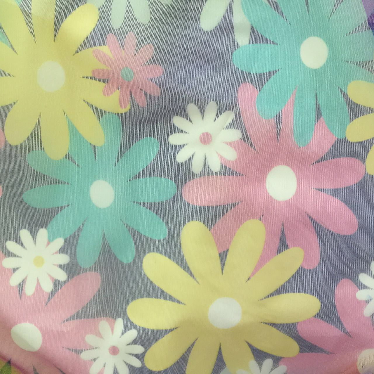 2017 网布数码印花 厂家直销 花卉图案   服装常用面料