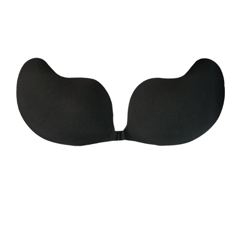 Invisible thin bra, silicone adhesive nipple covers, strapless backless, reusable lightweight