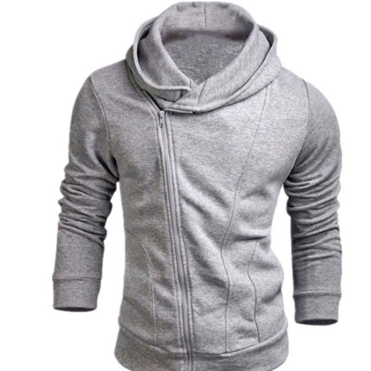 New Fall Solid Color Hooded Sweater For Men