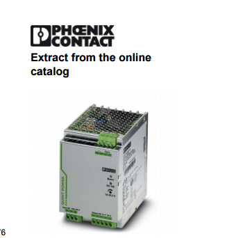 PHOENIX CONTACT电源QUINT-PS/1AC/24DC/20爱泽工业供应