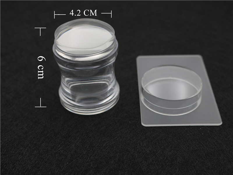 Transfronterizo especial para Yujia 2018 manicura nuevo 3,8 CM manivela transparente con tapa sello grande 6-color mango opcional