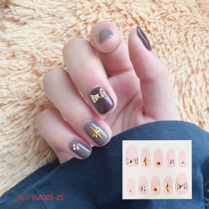 New fashionable diamond-shaped nail stickers, diamond nail stickers for decoration, Korean DIY 3D diamond customization detail image 16