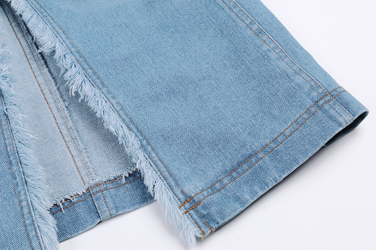 中国直邮 春秋新款明星同款修身牛仔外套长裤休闲时尚穿搭 外套 S