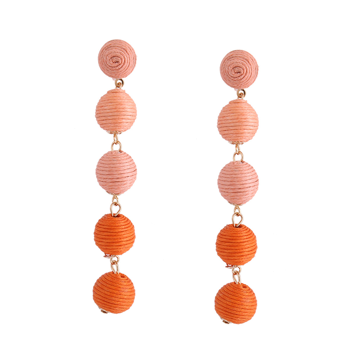 Occident and the United States alloy manual earring (Orange)NHNMD3818-Orange