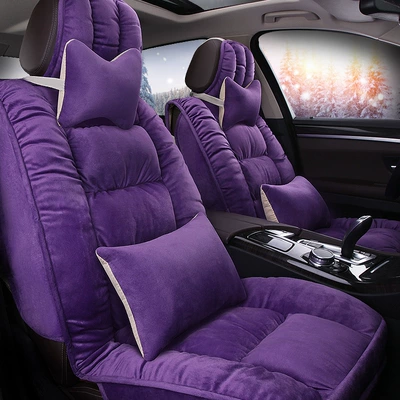 Car seat cushion winter Wool pad - deluxe-edition-noble-purple