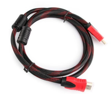 Red Black Net HDMI кабель высокой четкой 14 1 медная сталь позолоченная OD7.3 двойное поддельное магнитное кольцо стопы 1,5 M