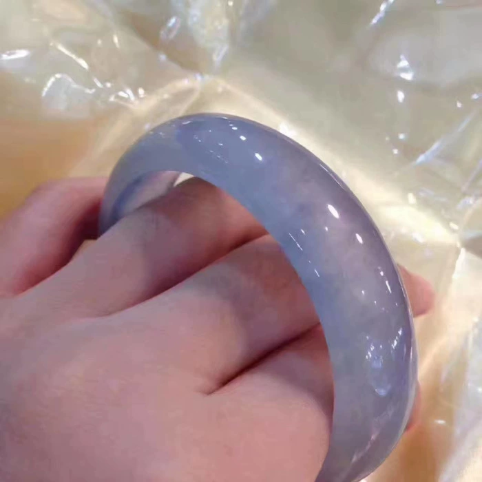 Ice purple thick square jade jade bracelet