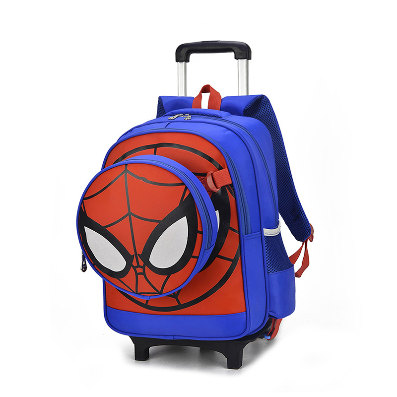 美国队长儿童拉杆书包男孩小学生1-3-5年级男童手拉带有轮子拖拉