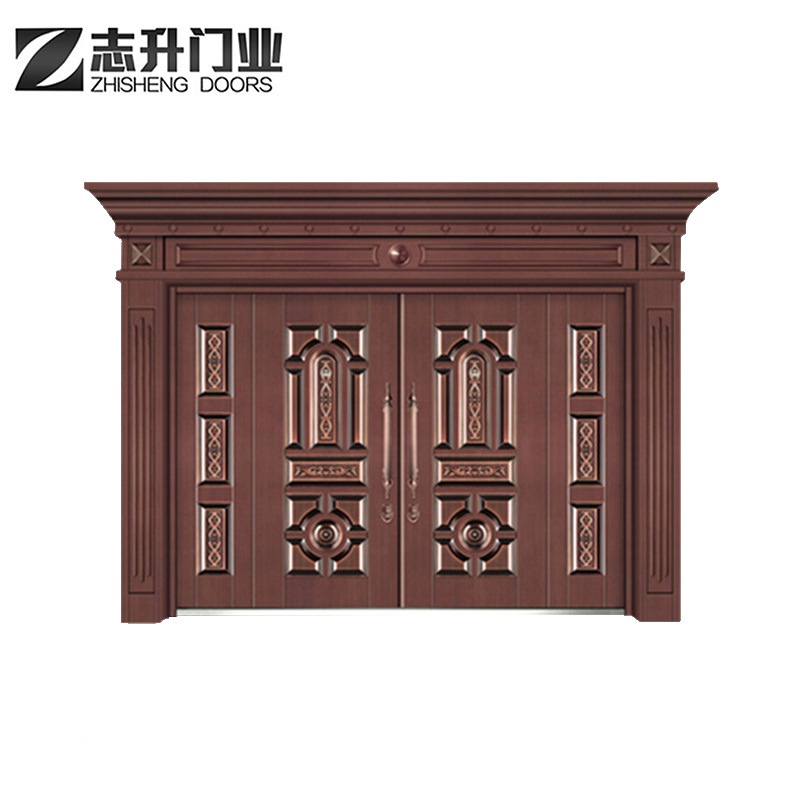 志升门业别墅防盗大门 优质不锈钢工程门 冷轧钢板室内防盗门