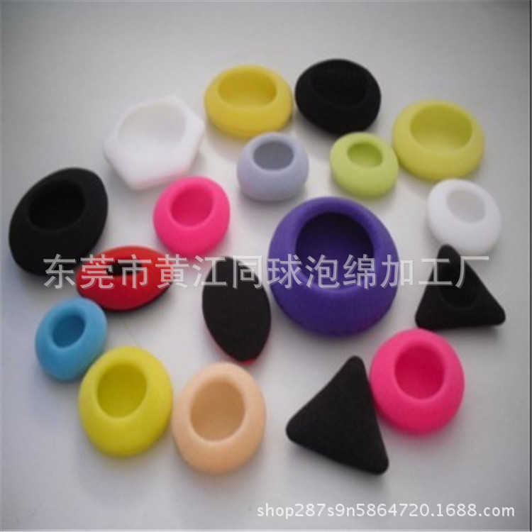 MP3耳罩异型挖孔海绵套 进口高弹性泡绵成型 电热丝汤机器加工