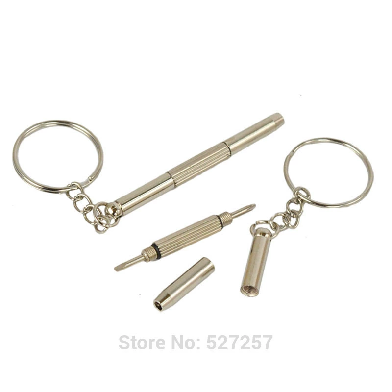 Universal glasses, handheld screwdriver, keychain, tools set, wholesale, three in one