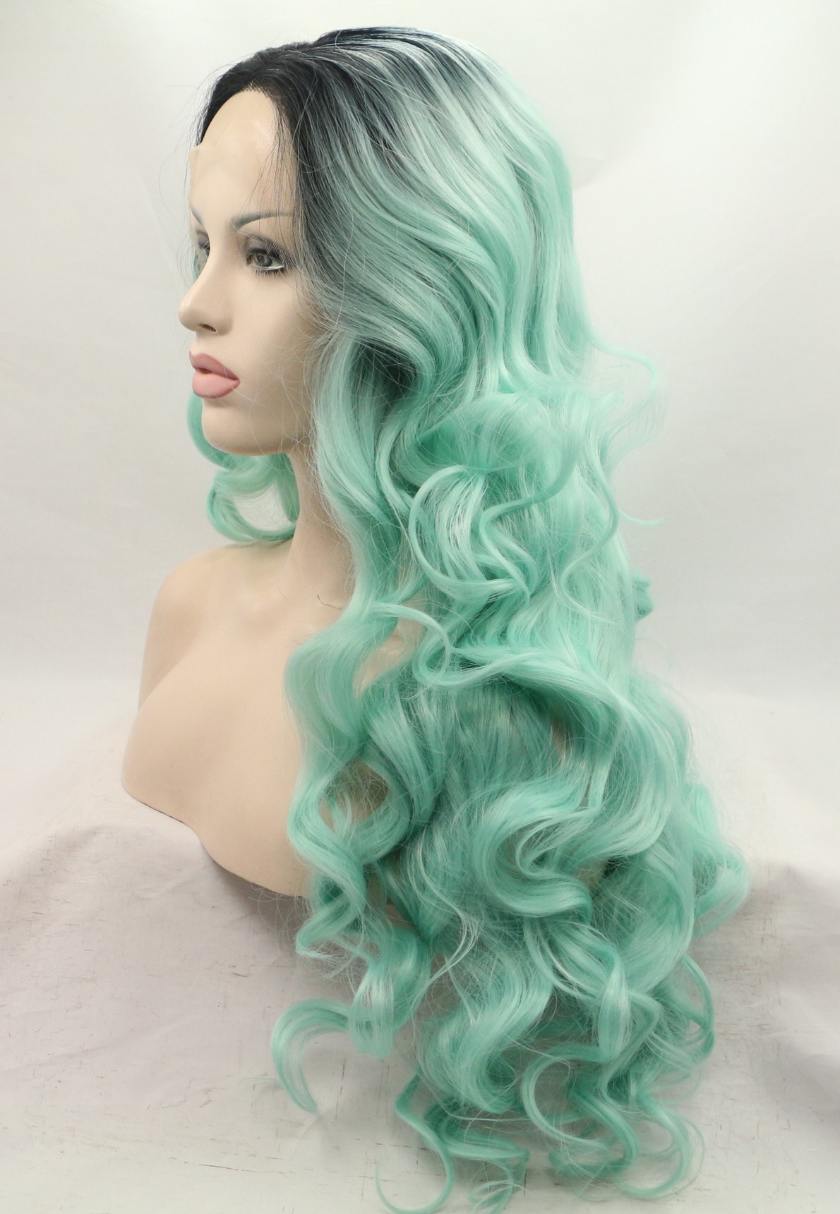 NEWLOOK W1028 nueva y elegante peluca rizada pequeña peluca de encaje peluca de entrenamiento