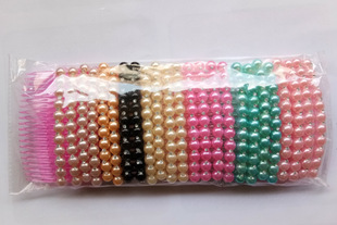 Street Stall Hot-selling Large Pearl Comb Factory Direct Sales Small Hair Comb One Dollar Two Yuan Jewelry Wholesale