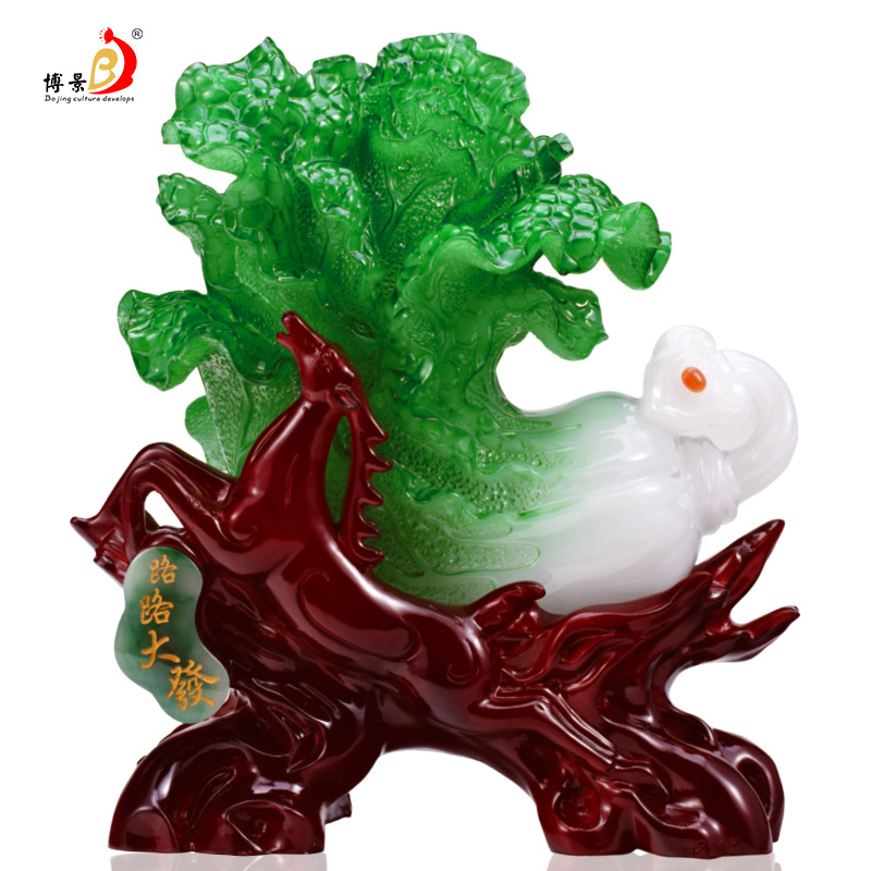 Manufactor wholesale Lucky Chinese cabbage originality business affairs simulation Arts and Crafts Ornaments gift Home Furnishing counter Feng shui ornaments
