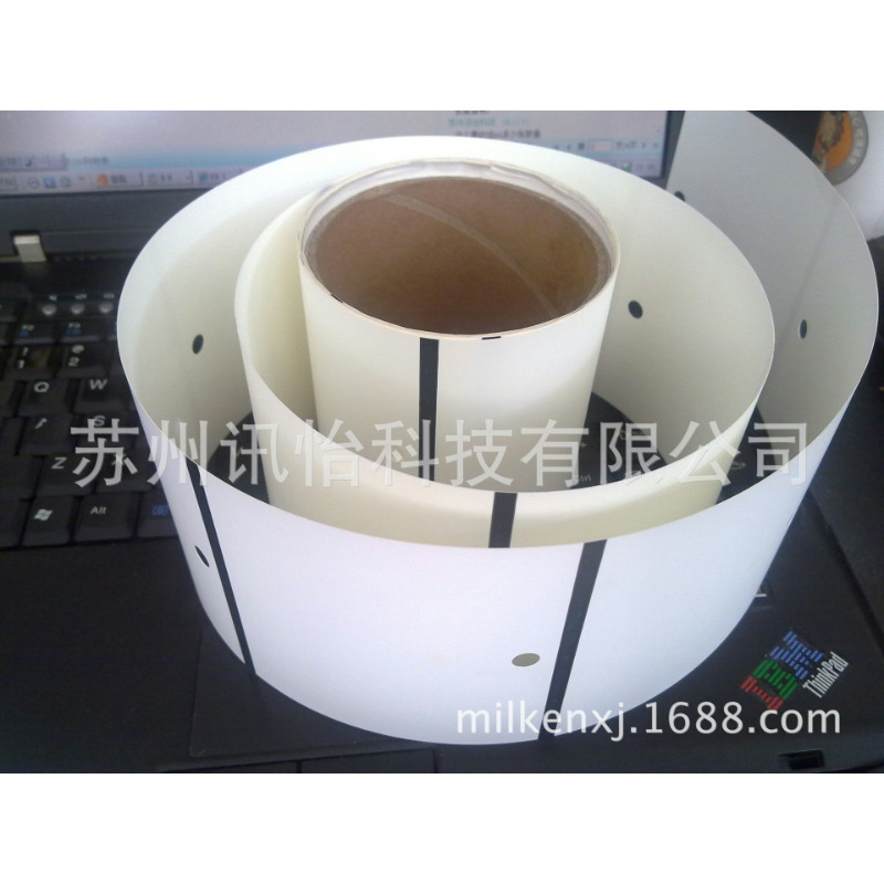 胶州市高温钢铁钢棒线PET吊牌280度FASSON高温吊牌厂商100*100M铭