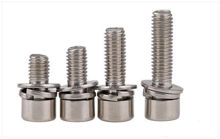 M2.5M3光圆柱头内六角三组合螺丝 201不锈钢DIN912三合一螺栓